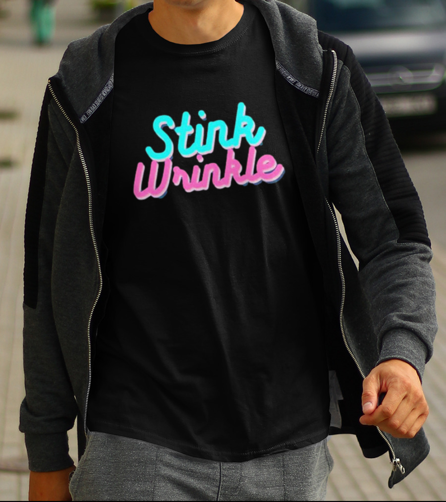 Stink Wrinkle Retro Style Pastel Text T-Shirt