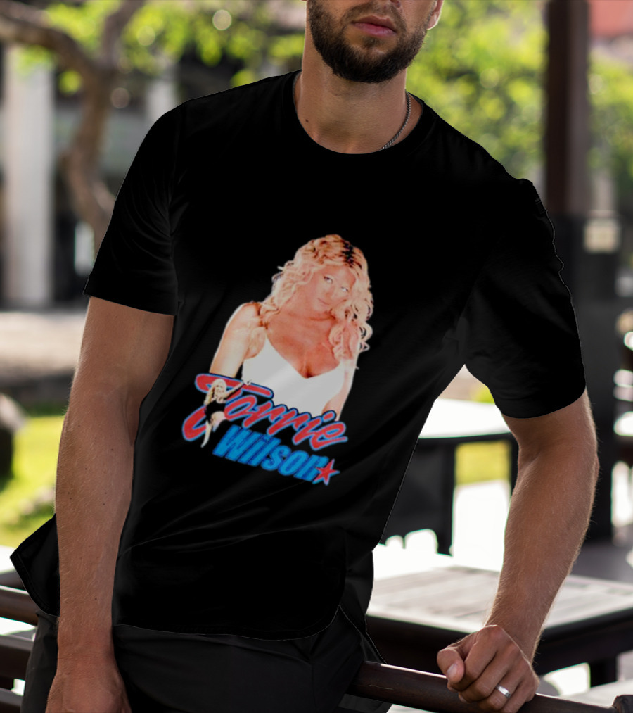 Torrie Wilson Star Text And Photo T-Shirt