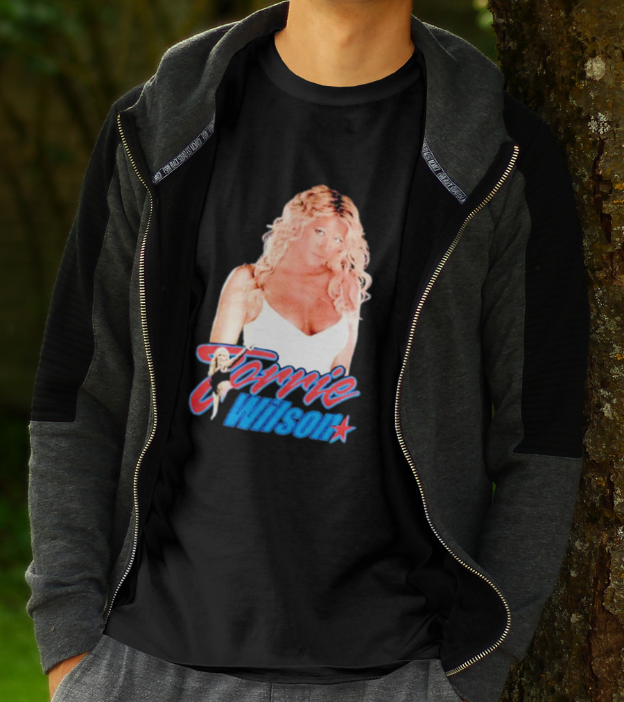 Torrie Wilson Star Text And Photo T-Shirt