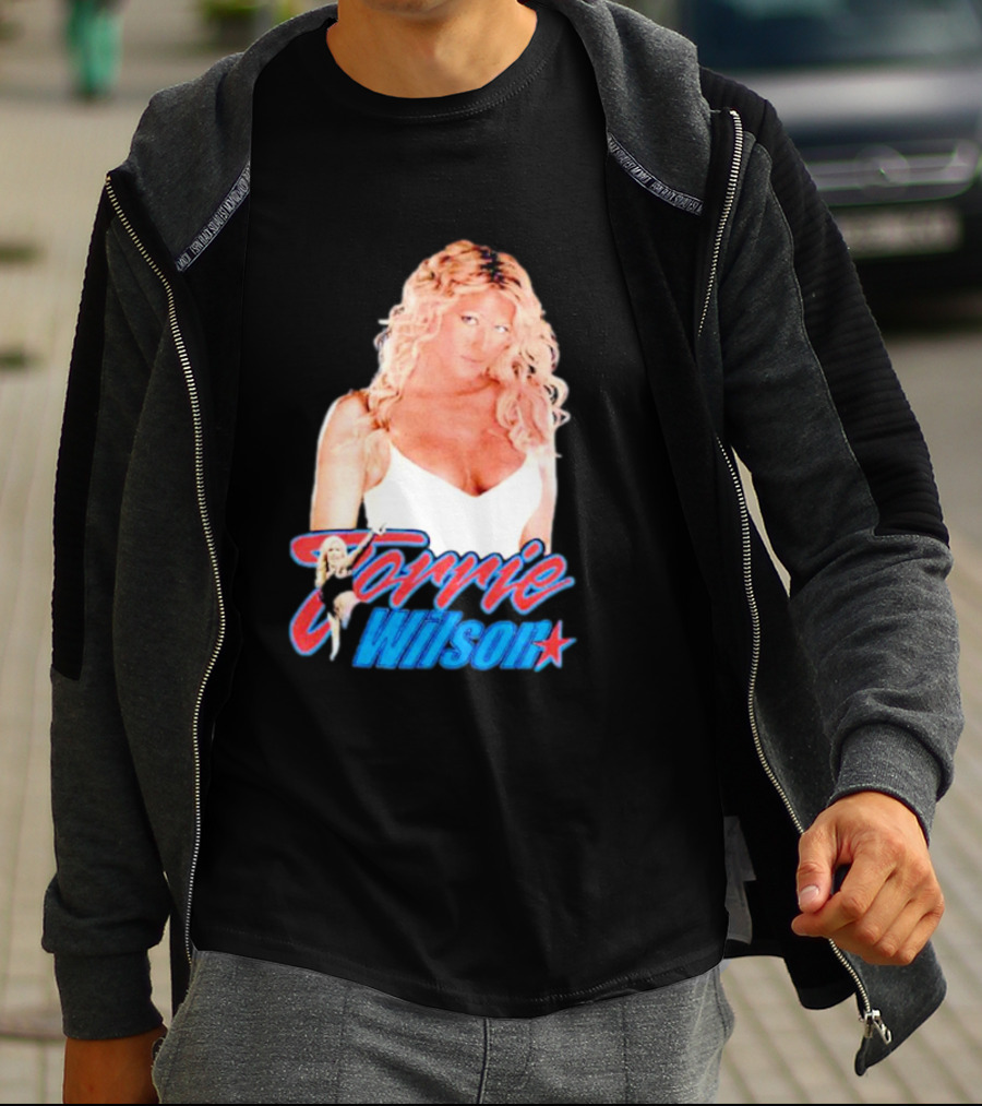 Torrie Wilson Star Text And Photo T-Shirt