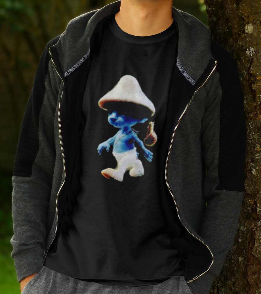 Smurf Cat Funny Mushroom Hat Character T-Shirt