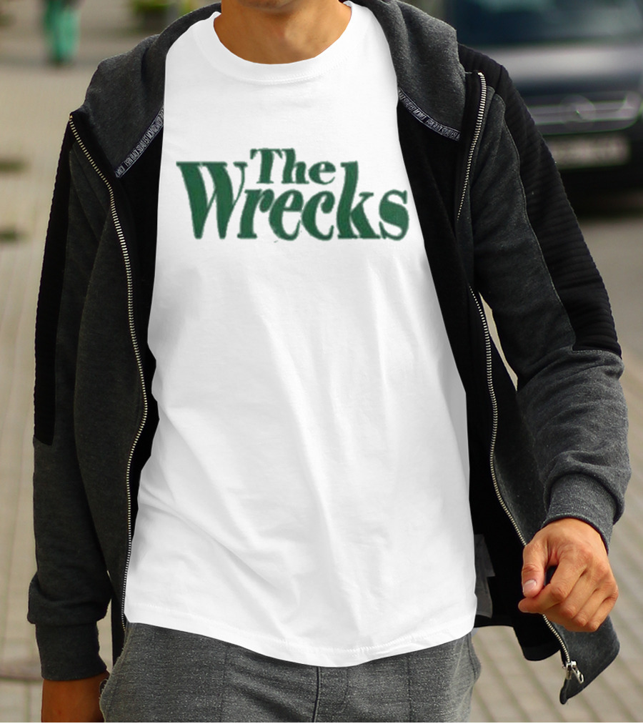 The Wrecks Green Text T-Shirt