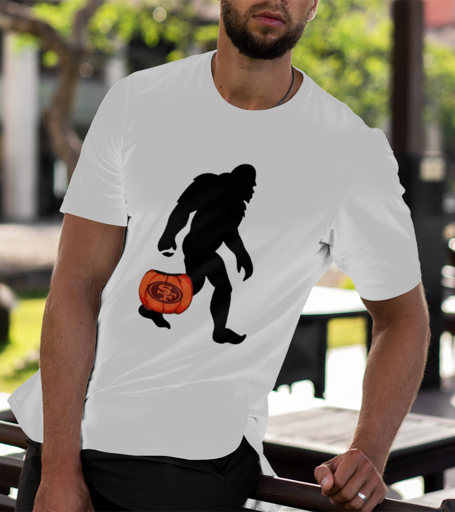 San Francisco 49ers Bigfoot Halloween Pumpkin T-Shirt
