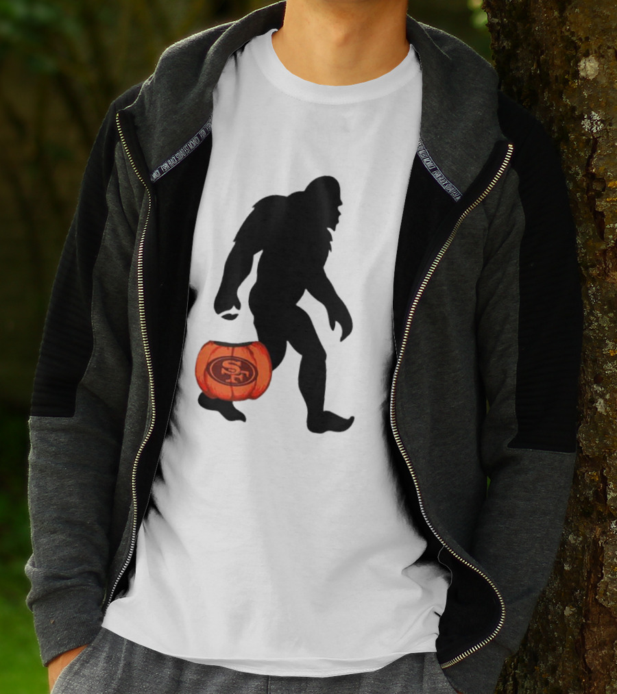 San Francisco 49ers Bigfoot Halloween Pumpkin T-Shirt
