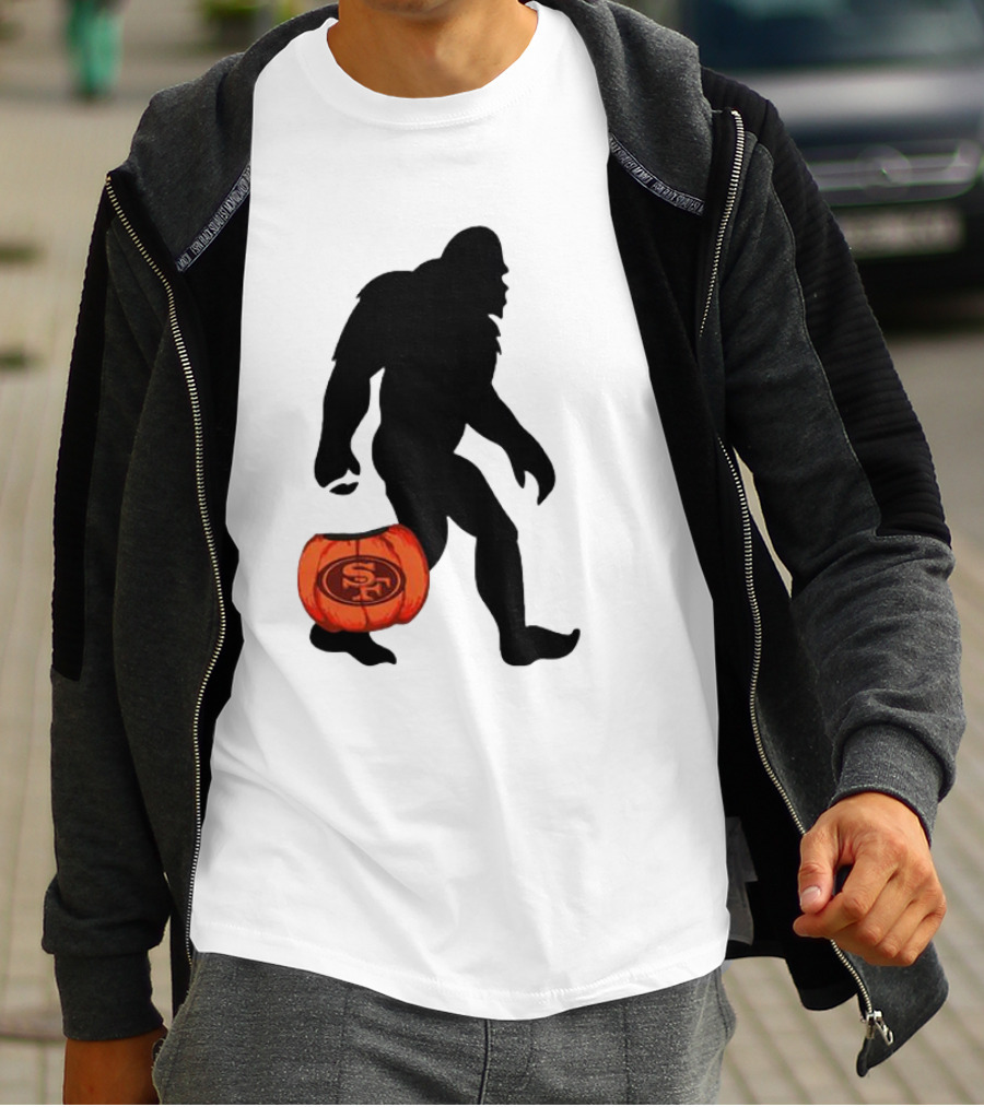 San Francisco 49ers Bigfoot Halloween Pumpkin T-Shirt