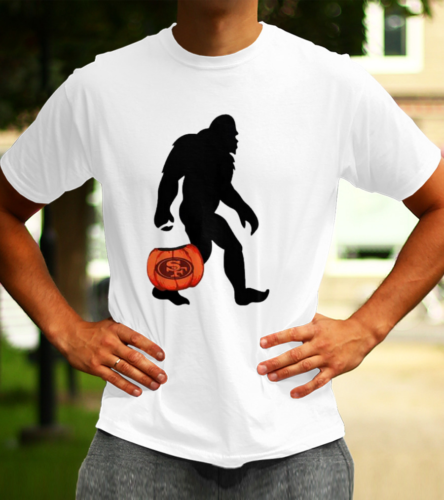 San Francisco 49ers Bigfoot Halloween Pumpkin T-Shirt