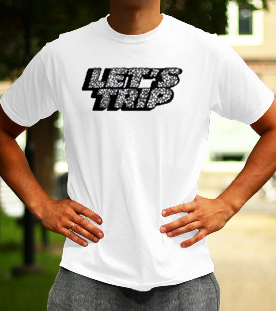 LET’S TRIP Floral Typography T-Shirt