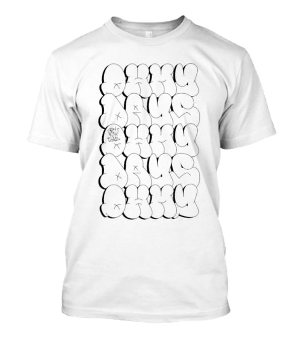 Iam.anka Ohmydays1 Arty Grayscale Bubble Letters T-Shirt
