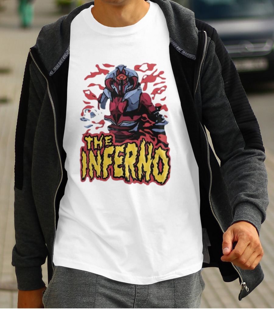 Zuk The Inferno Warrior With Fiery Background T-Shirt