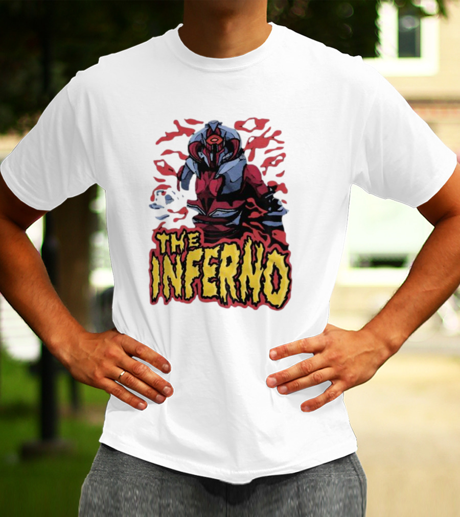 Zuk The Inferno Warrior With Fiery Background T-Shirt