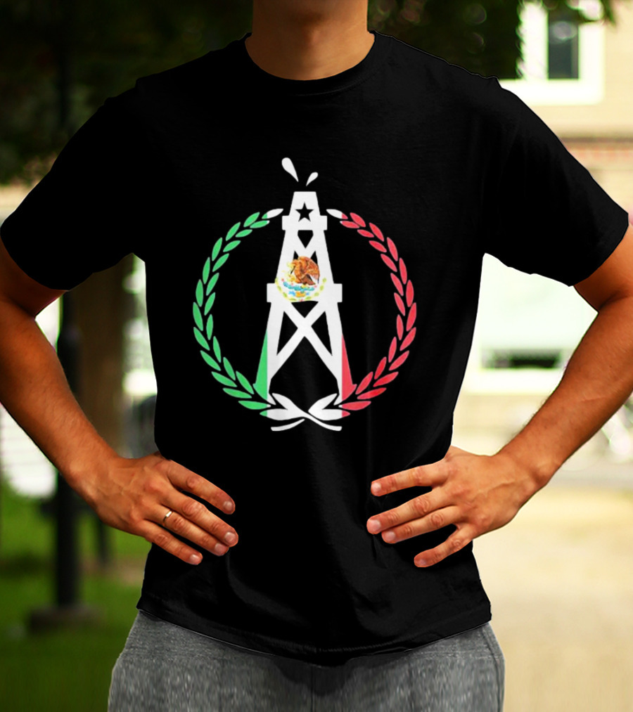 Paul Wall Mexico Flag Oil Rig Emblem T-Shirt