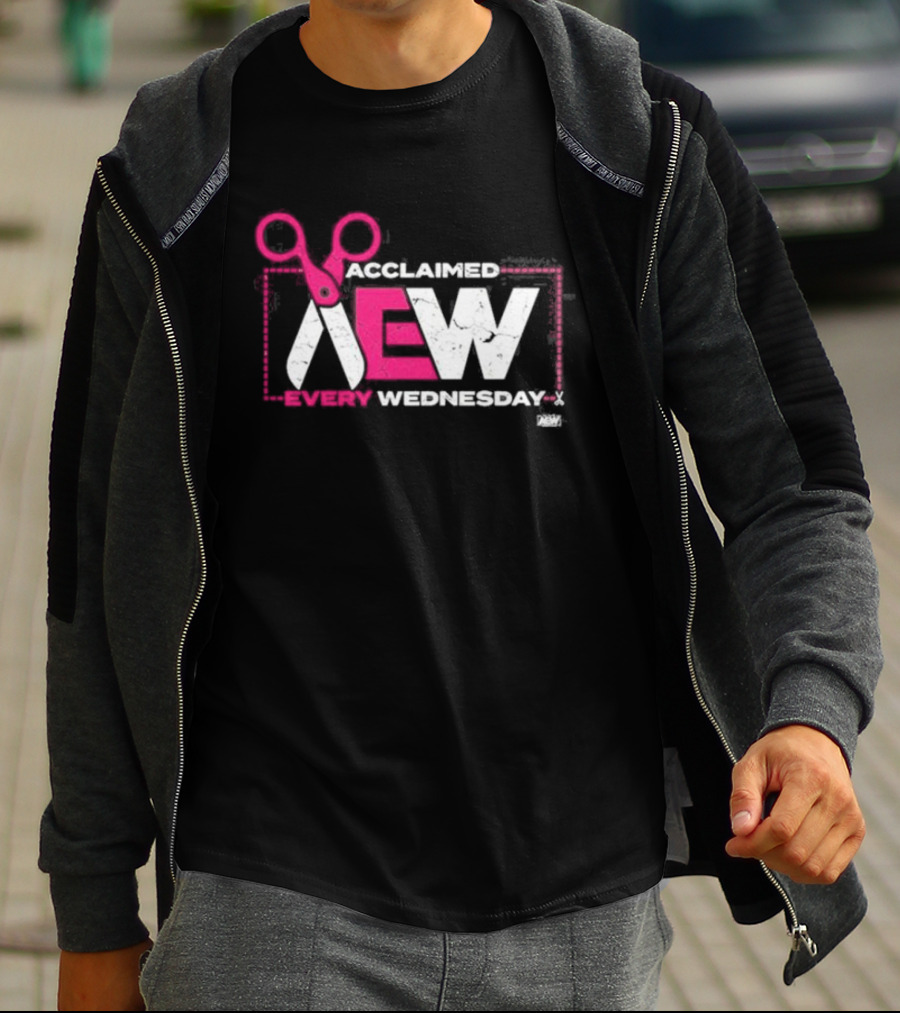Acclaimed AEW Every Wednesday With Scissors T-Shirt