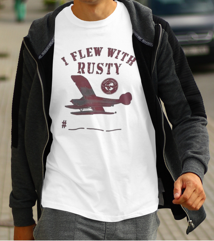 I Flew With Rusty Seaplane Club Emblem T-Shirt