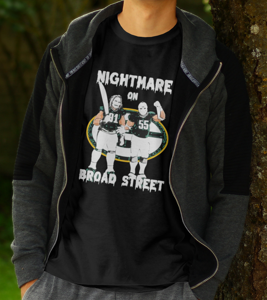 Nightmare On Broad Street 91 55 Football Players T-Shirt