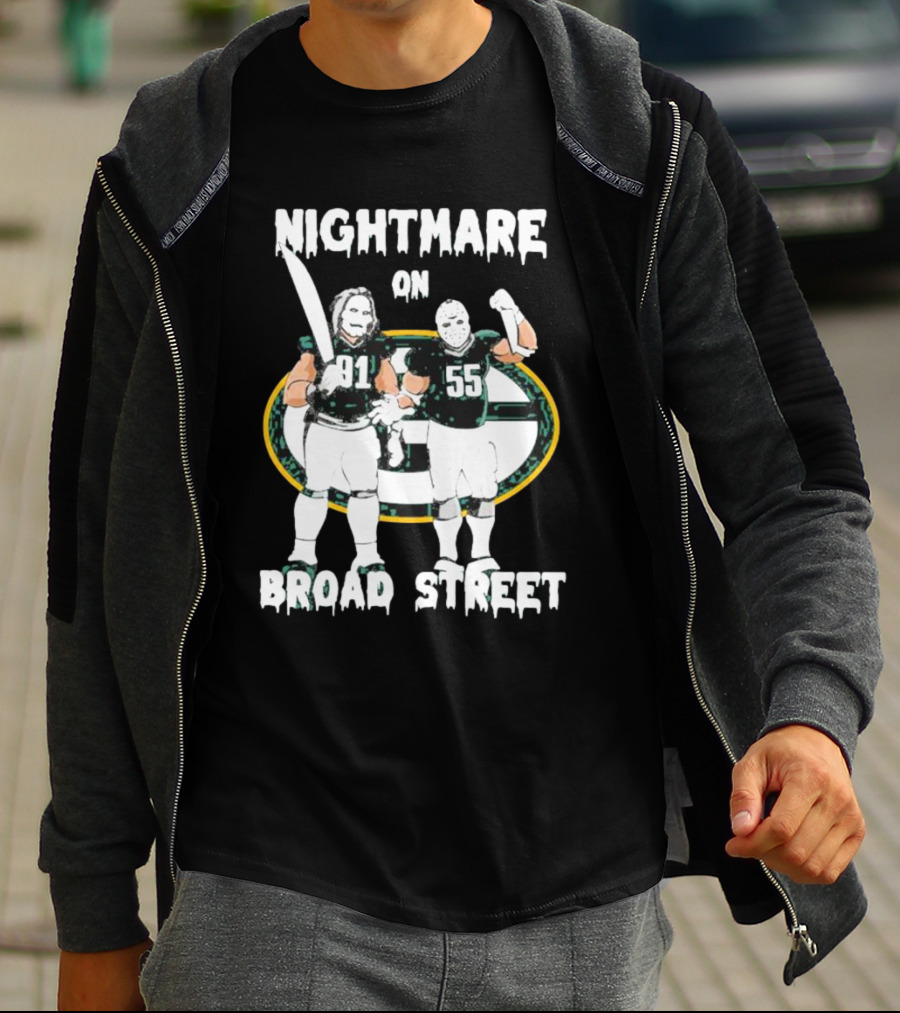 Nightmare On Broad Street 91 55 Football Players T-Shirt