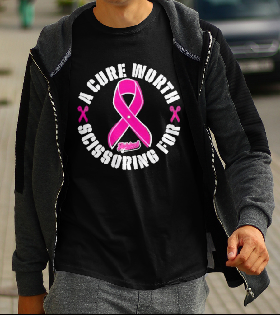 A Cure Worth Scissoring For Pink T-Shirt