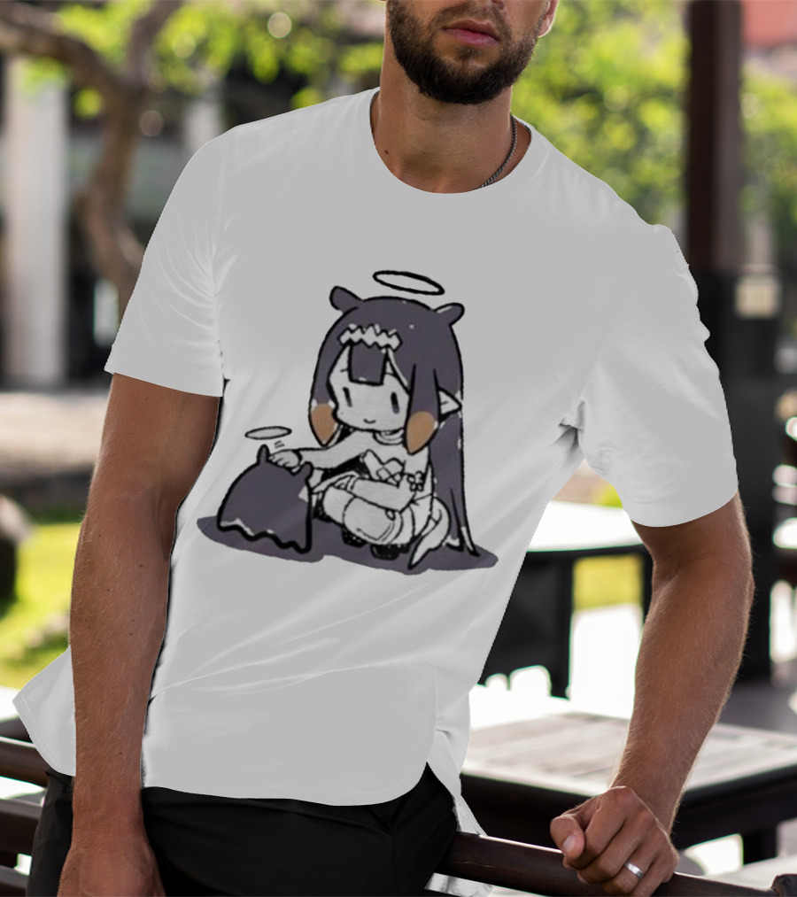 Hololive Ninomae Inanis Tako Fan Art Cute Anime Character Interaction T-Shirt