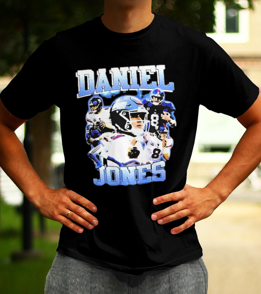 Daniel Jones Ny Giants Football Quarterback Montage T-Shirt