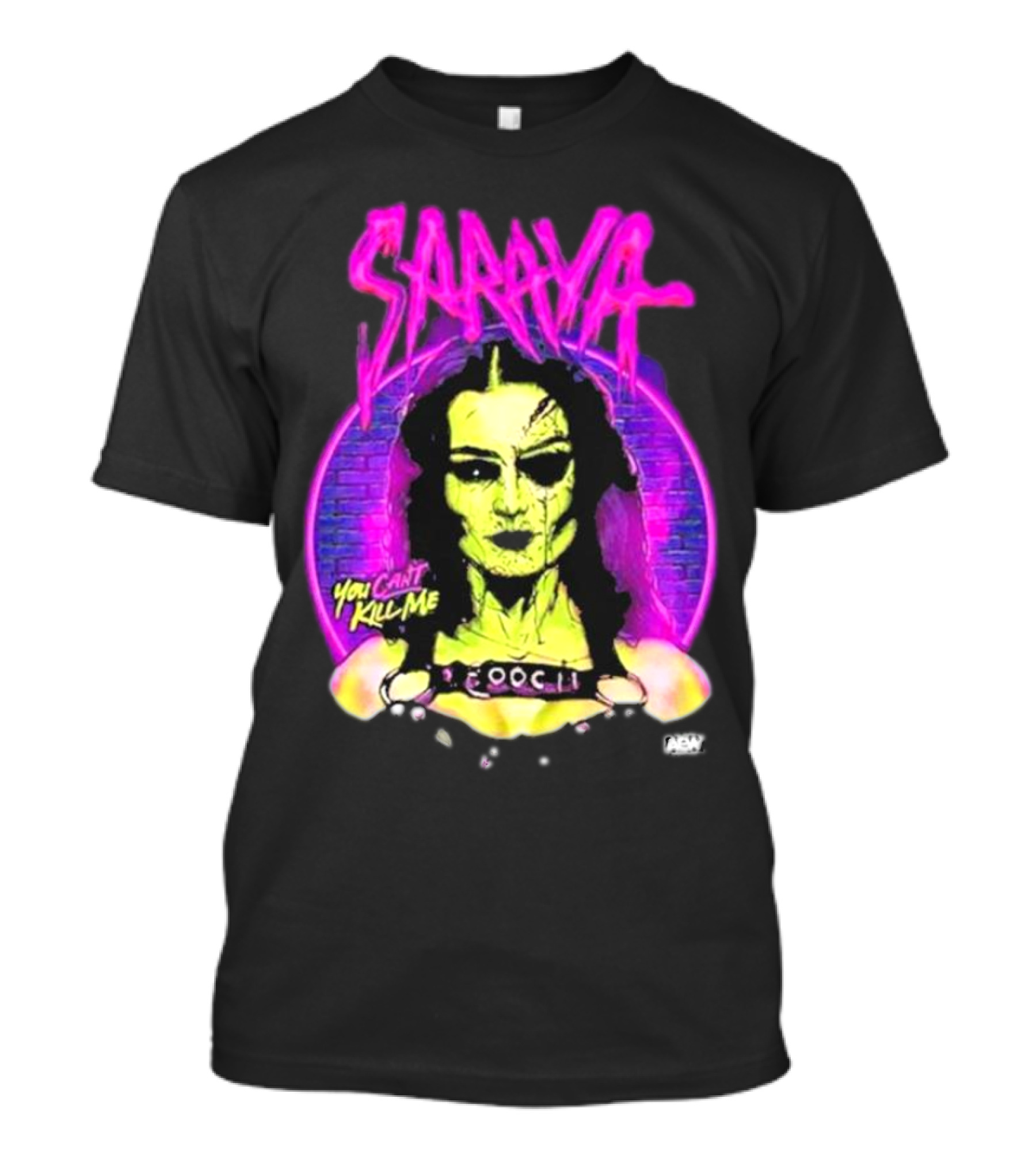 Saraya You Can't Kill Me Neon Halloween T-Shirt