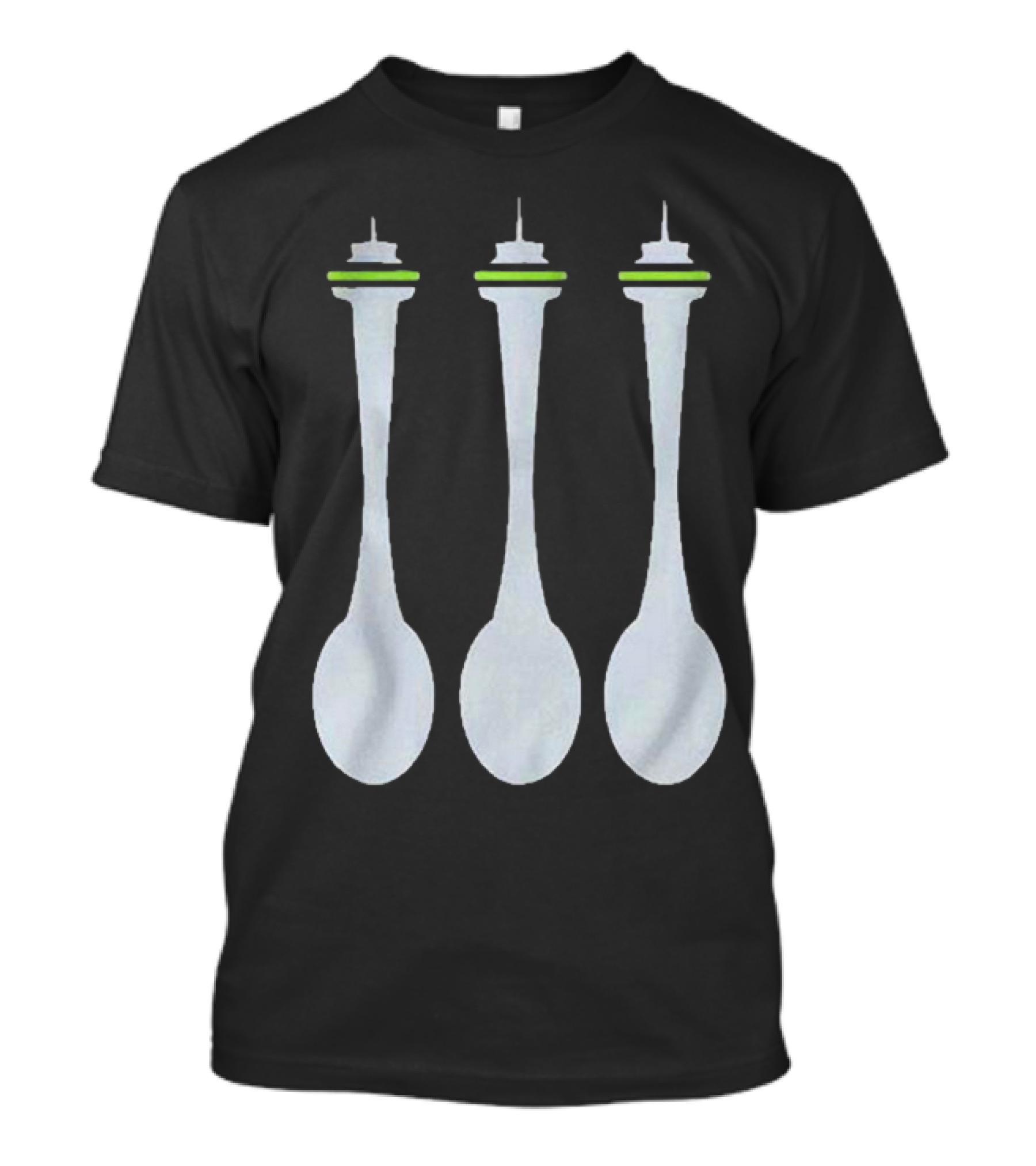 Seattle Spoon Space Needle Trio T-Shirt