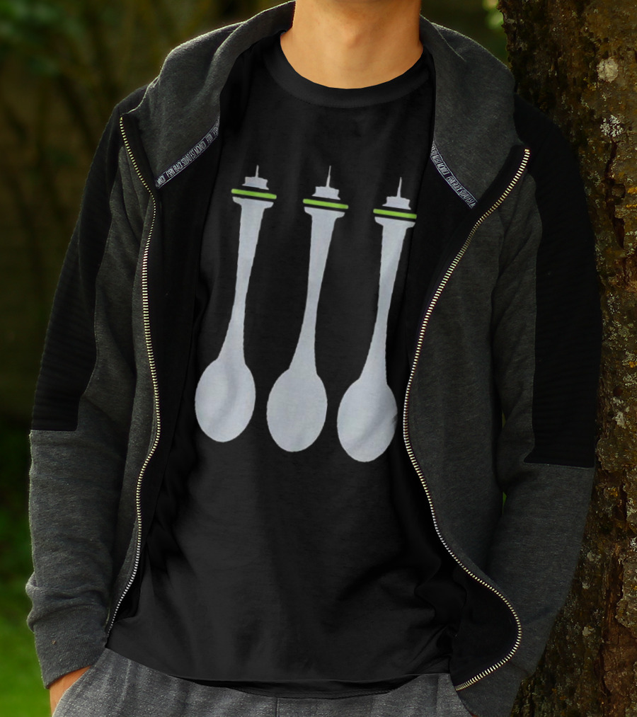 Seattle Spoon Space Needle Trio T-Shirt