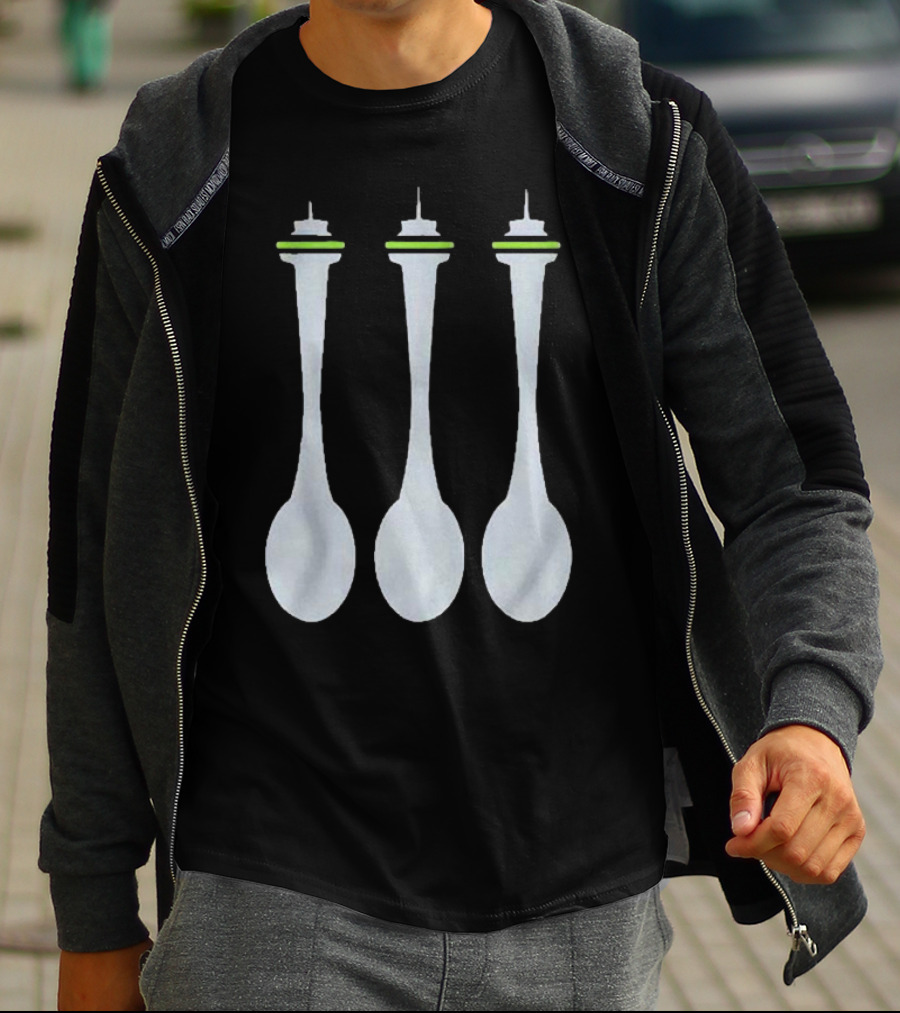Seattle Spoon Space Needle Trio T-Shirt