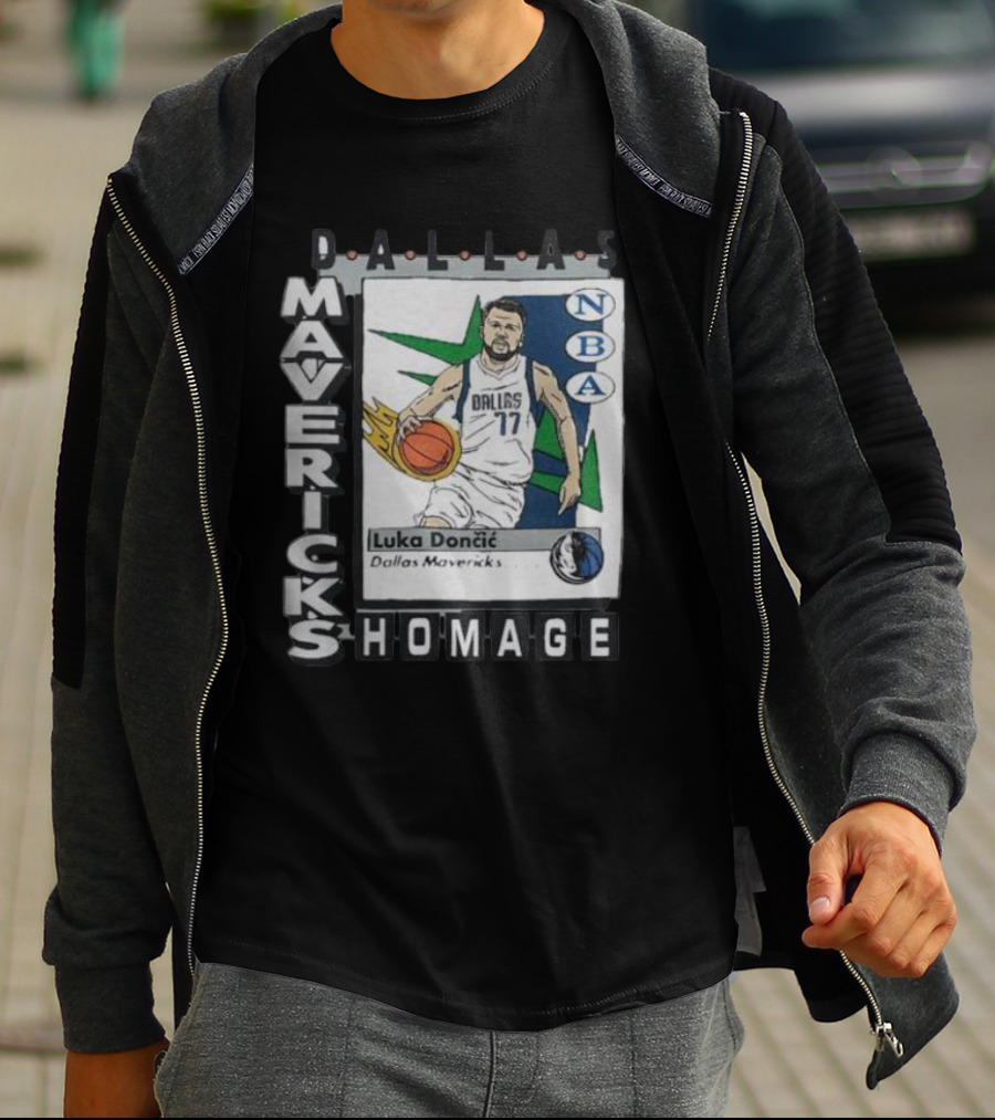 Dallas Mavericks Homage NBA Trading Card Luka Dončić 77 T-Shirt