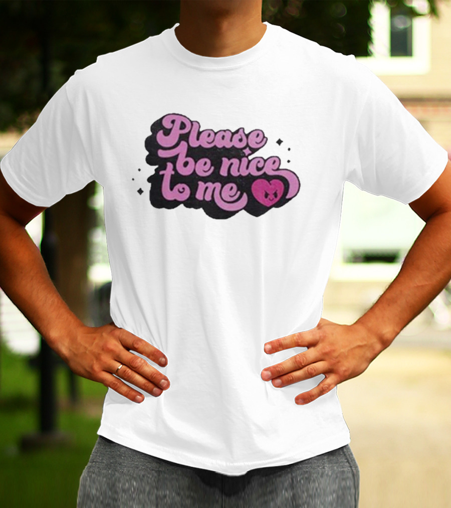 Please Be Nice To Me Heart Emoticon T-Shirt