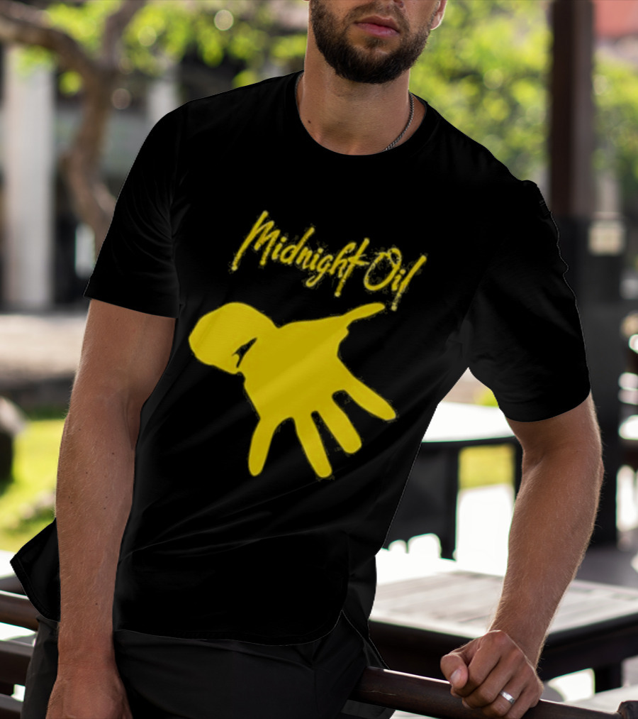 Midnight Oil Yellow Hand T-Shirt
