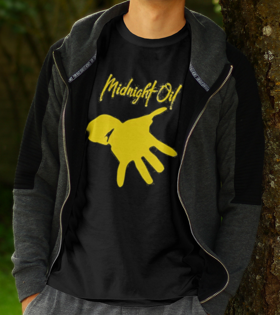 Midnight Oil Yellow Hand T-Shirt