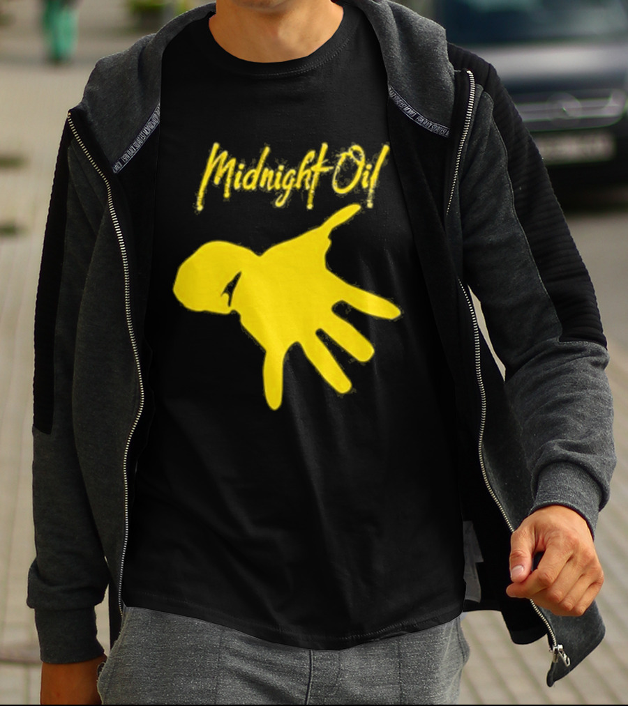 Midnight Oil Yellow Hand T-Shirt