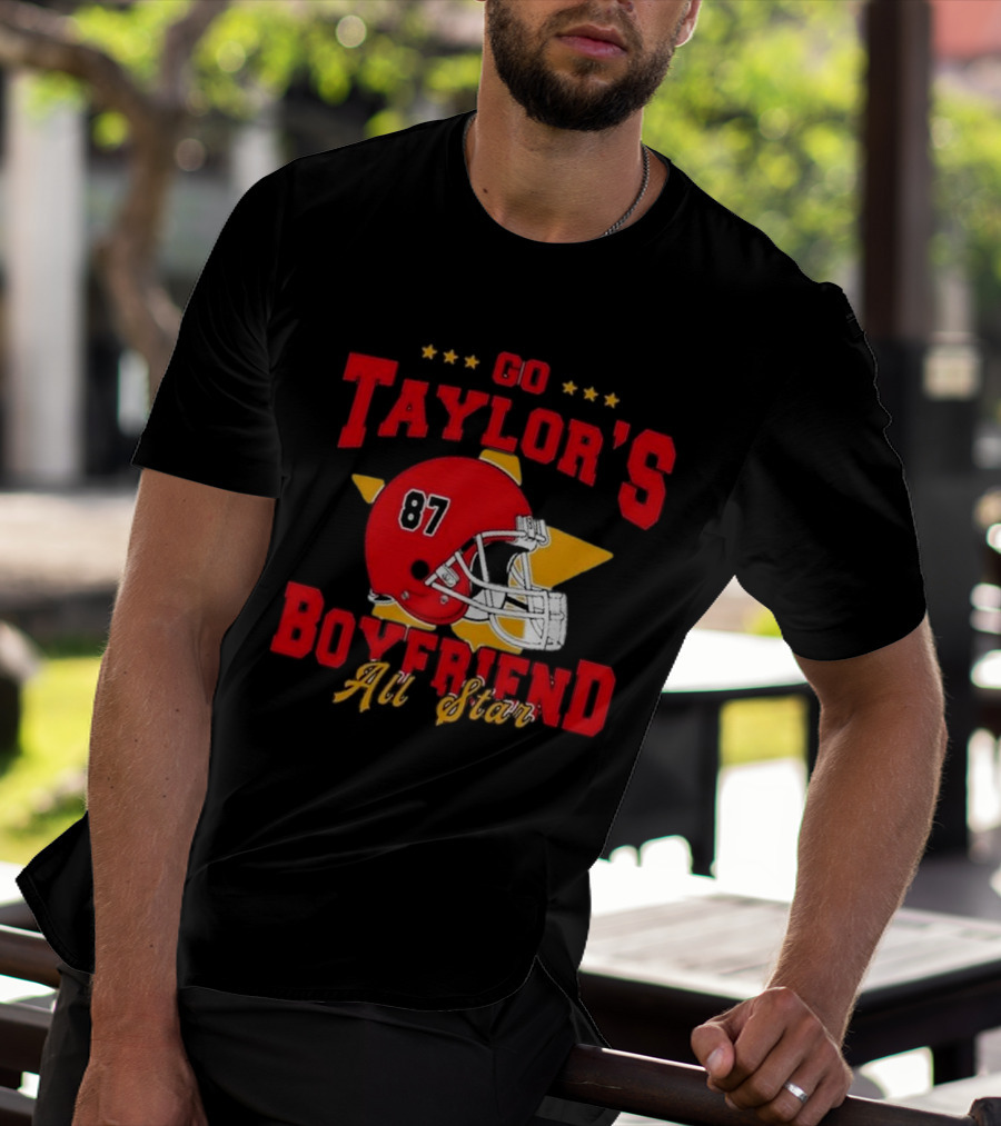 Go Taylor’s Boyfriend All Star Football Helmet 87 T-Shirt