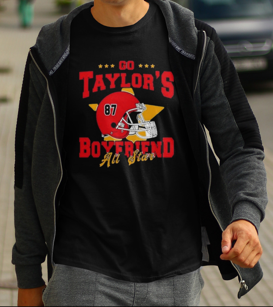 Go Taylor’s Boyfriend All Star Football Helmet 87 T-Shirt