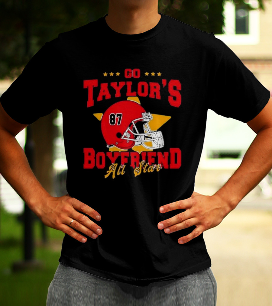 Go Taylor’s Boyfriend All Star Football Helmet 87 T-Shirt