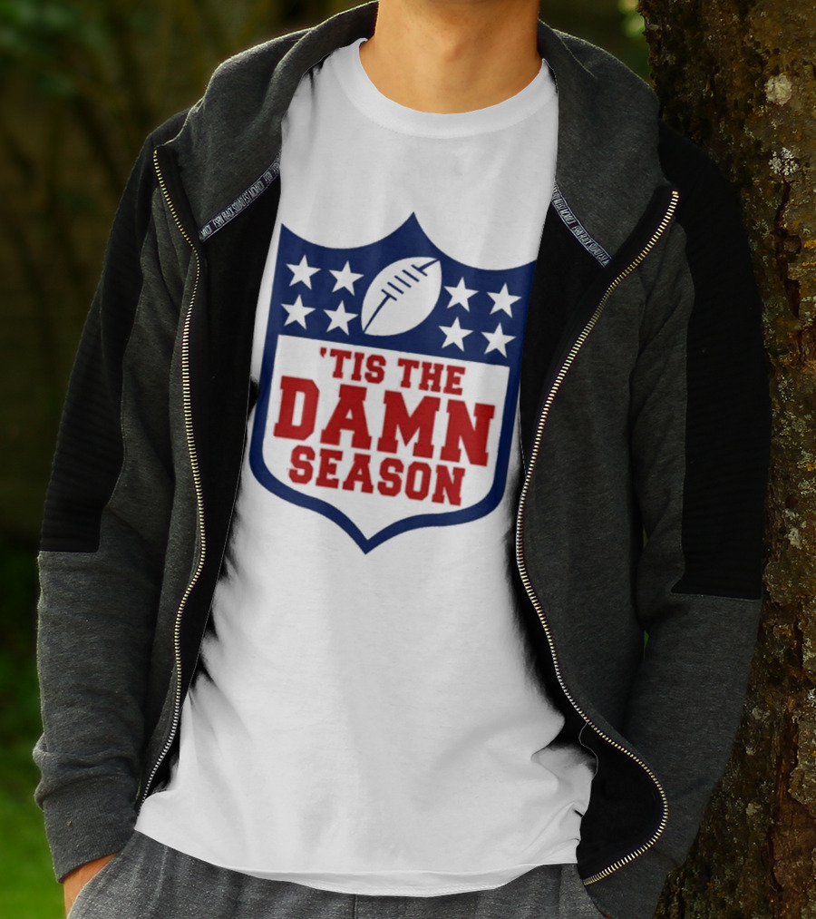 'Tis The Damn Season Football Shield T-Shirt