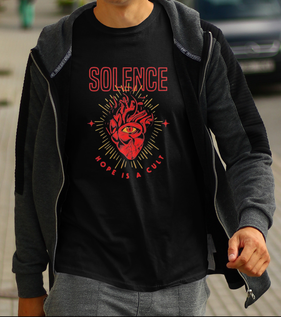 Solence Heart Eye Rays Hope Is A Cult T-Shirt