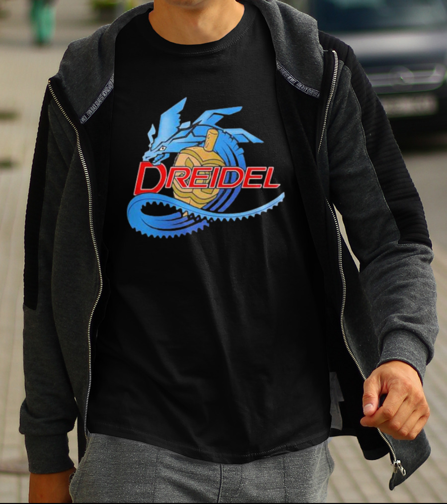 Dreidel Blue Dragon Fusion T-Shirt