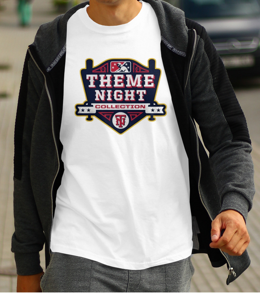 MLB Theme Night Collection Emblem With Baseball Bat Icon And Stars T-Shirt