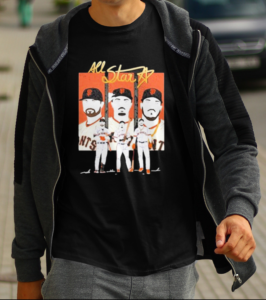 Giants All Star Players With Iconic Caps And Jerseys T-Shirt