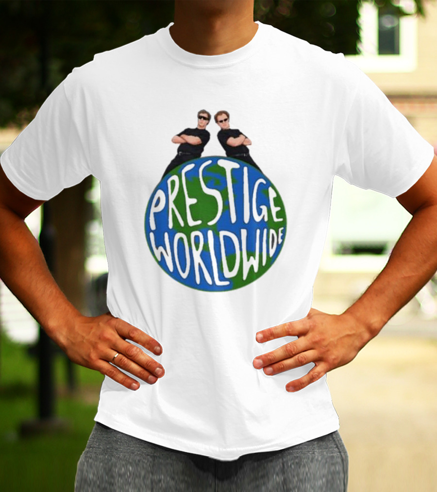 Step Brothers Prestige Worldwide Logo With Characters T-Shirt