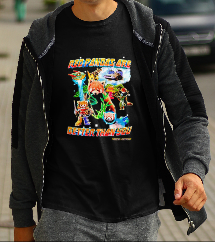Red Pandas Are Better Than You Colorful Fantasy Adventure T-Shirt