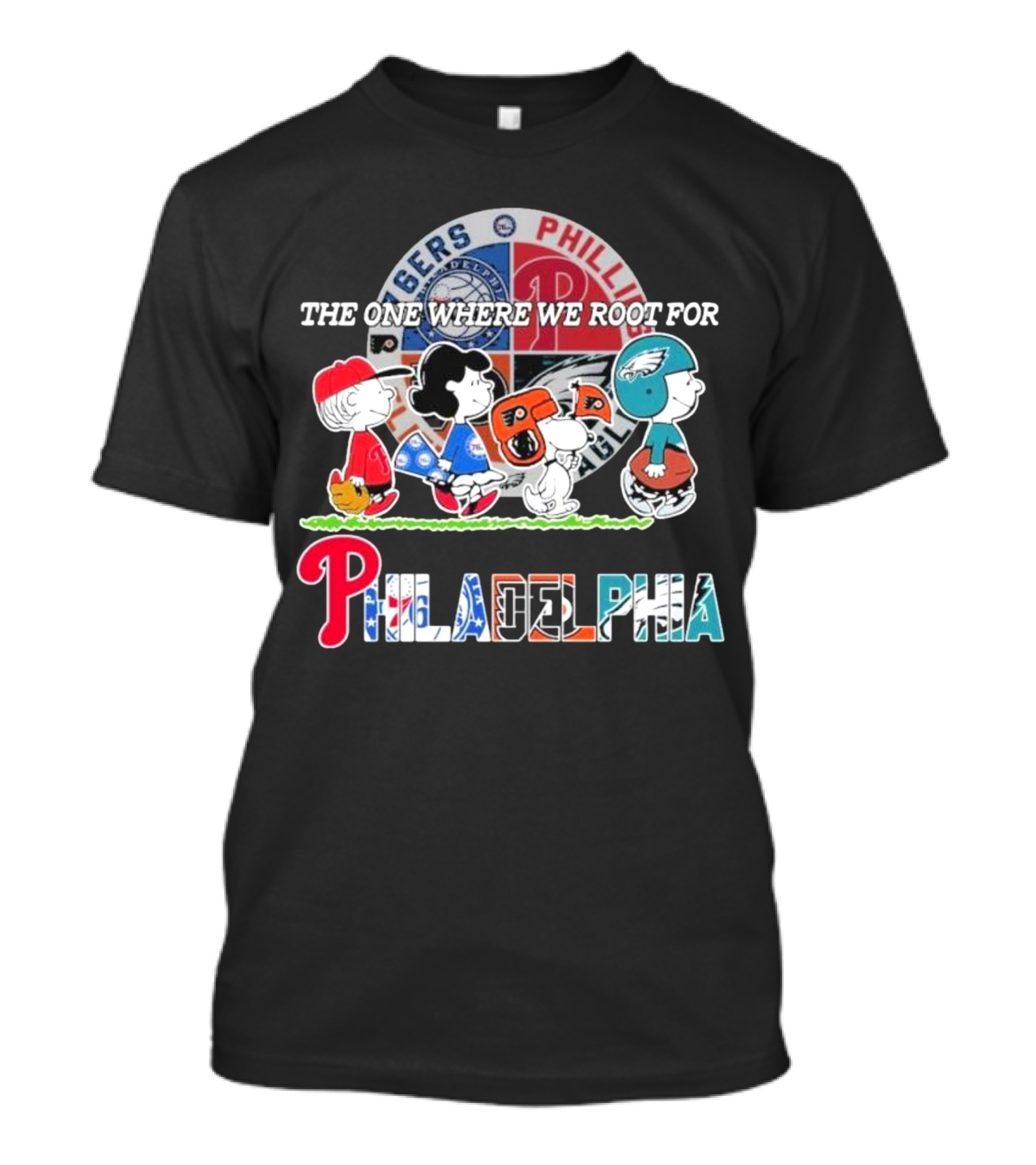 The One Where We Root For Philadelphia Phillies 76ers Eagles Flyers T-Shirt