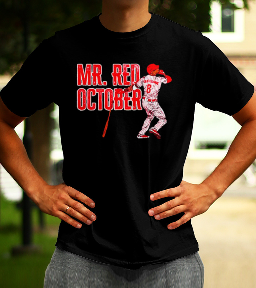 Philadelphia Phillies Mr. Red October Baseball Player Number 8 T-Shirt