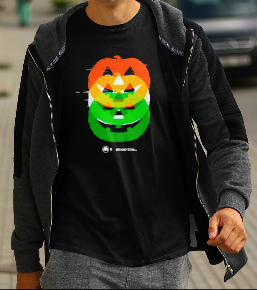 Pumpkin Glitch It's Almost Time T-Shirt