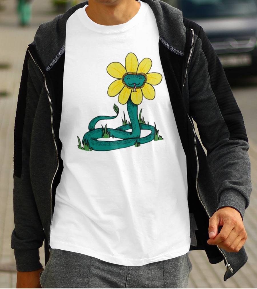 Snake Flower Bloom Entwined In Nature T-Shirt