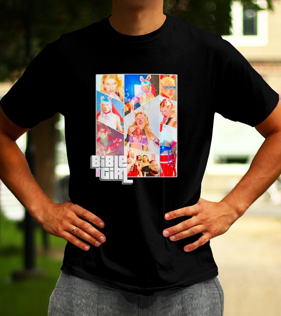 BibleGirl Collage Vibrant Colors Liberty City T-Shirt