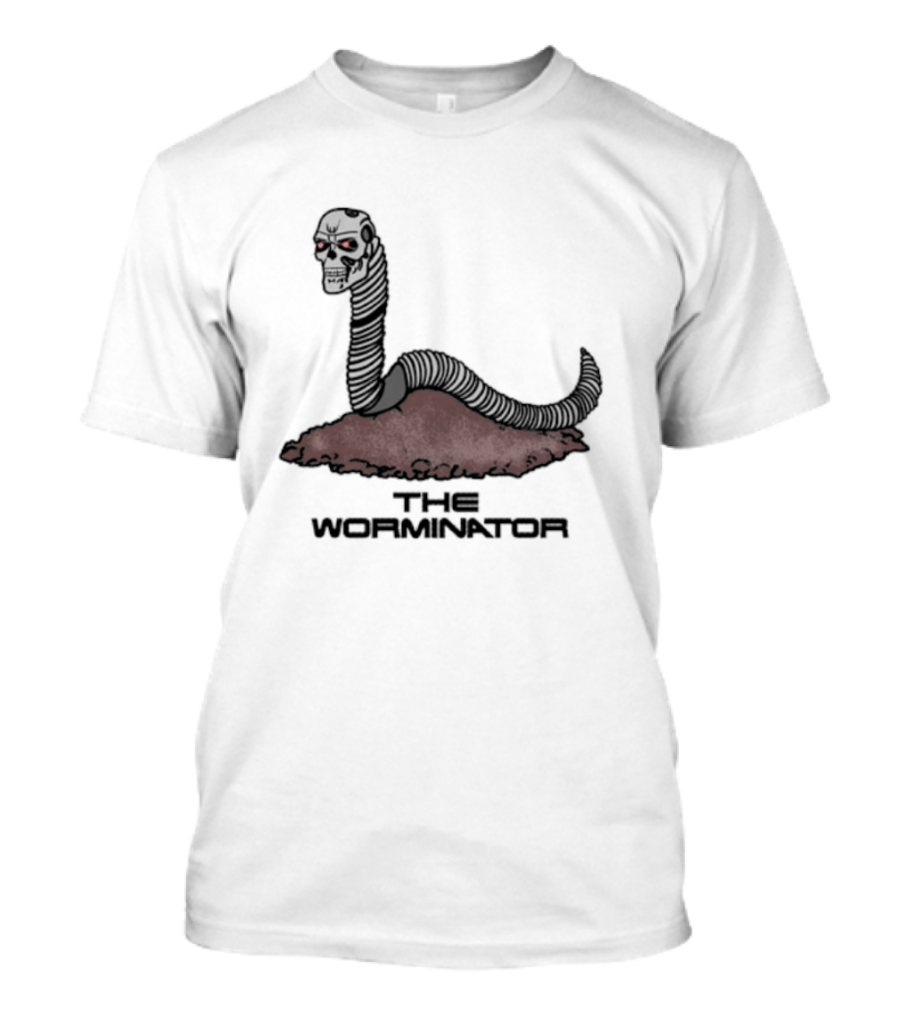 The Worminator Terminator Skull T-Shirt