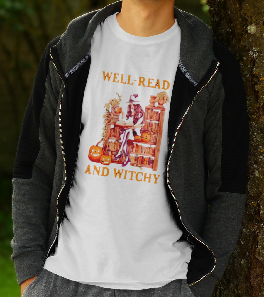 Well-Read And Witchy Halloween T-Shirt