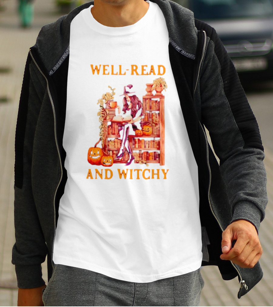 Well-Read And Witchy Halloween T-Shirt