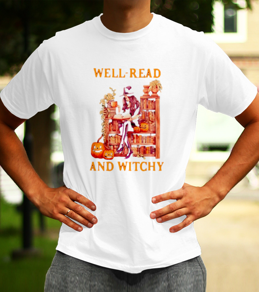 Well-Read And Witchy Halloween T-Shirt